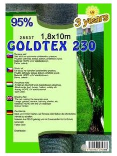 Árnyékoló háló GOLDTEX230 1,8x10m zöld 95%